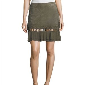 Haute Hippie Crossfire Lace-Up Suede Mini Skirt